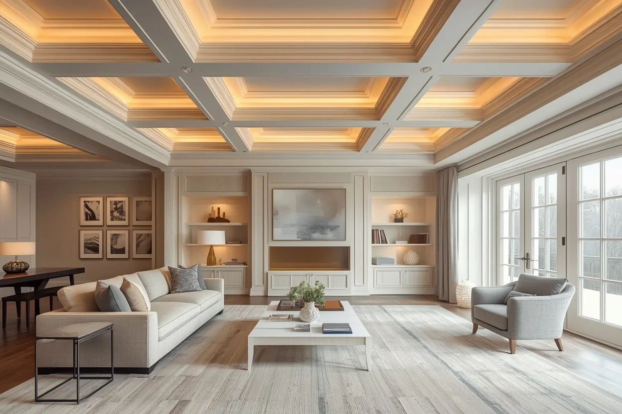 Elegant coffered ceiling design ideas for modern homes