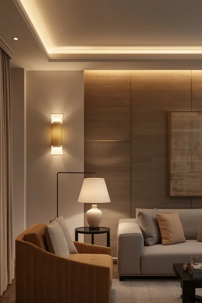Flush mount lighting for a low ceiling room