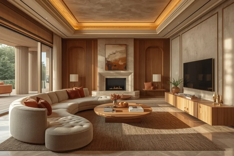 Kid-friendly living room with cozy furniture and smart storage
