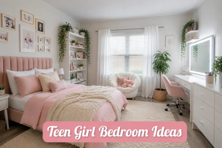 Modern bright teen girl bedroom ideas