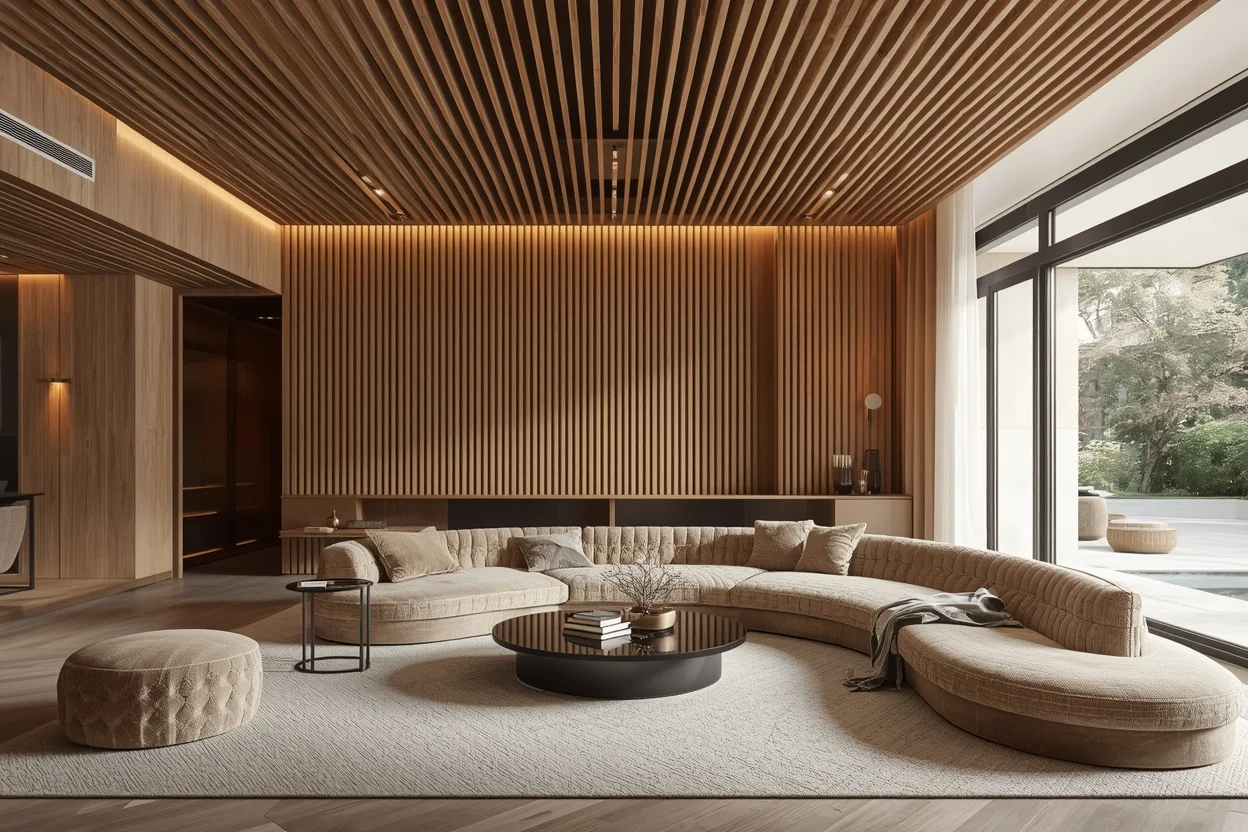 Wooden ceiling ideas for a warm luxury interior