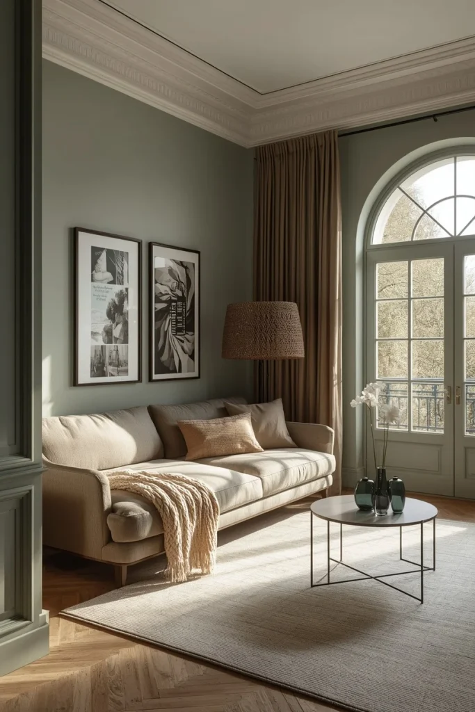Small living room with compact corner sectional